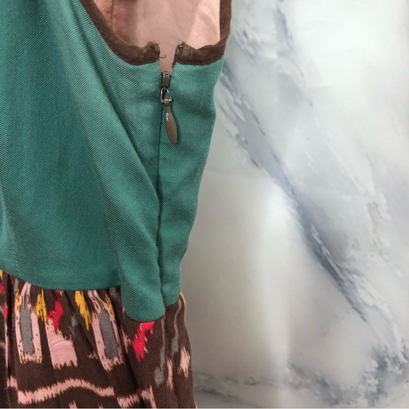 Diodore by Anthropologie March of the Elephants print dress silk blend - Picture 5 of 6